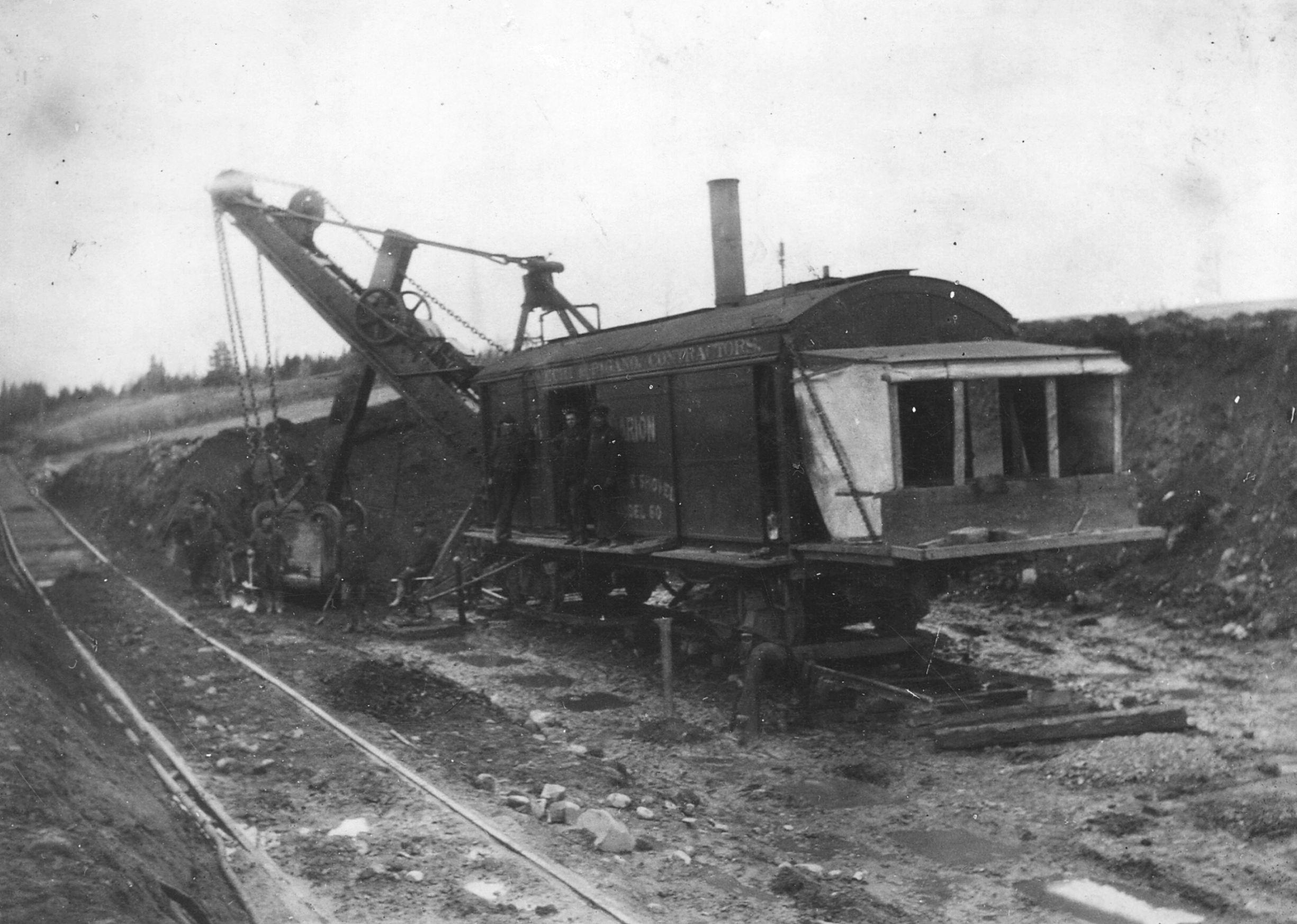 A steam shovel