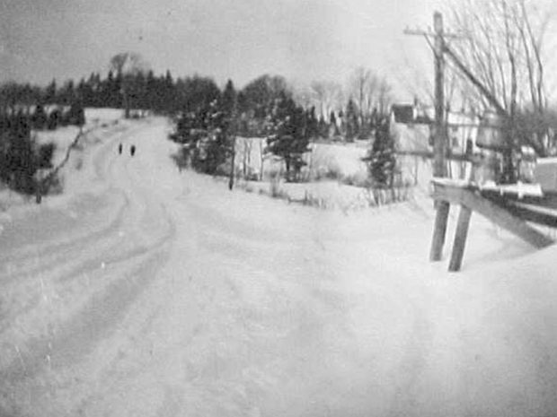 A snow covered Cole Harbour Road