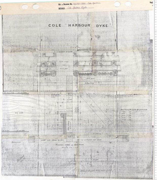 A plan of a section of the Cole Harbour Dyke