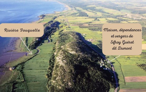 Aerial view (river, hill and fields)