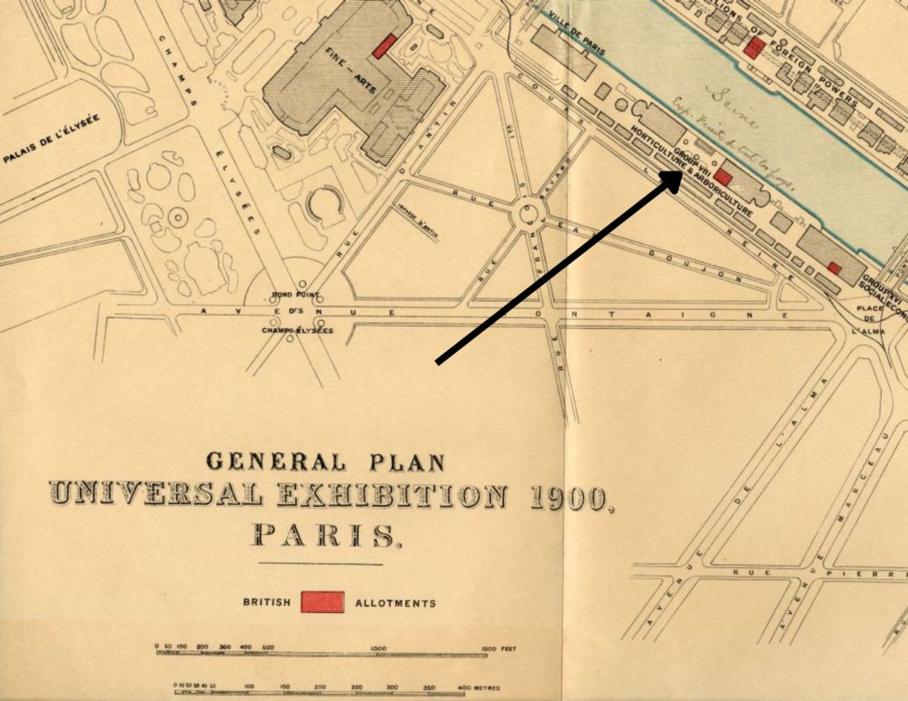 Plan of the locations of The Pavilions of The Universal Exhibition, Paris, 1900