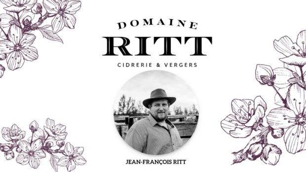 Domaine Ritt logo, cider house & orchard and owner’s medallion photo