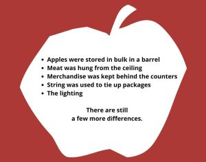 An enumeration written on an apple motif