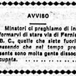 A notice (aviso) in the District Ledger, March 12, 1908