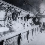 Bar at one of the hotels owned by J. W. Gates, ca 1908.