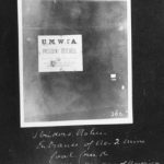 Strikers’ notice of United Mine Workers of America at the entrance to the No. 2 mine, Coal Creek mines, Fernie, BC, ca 1906.