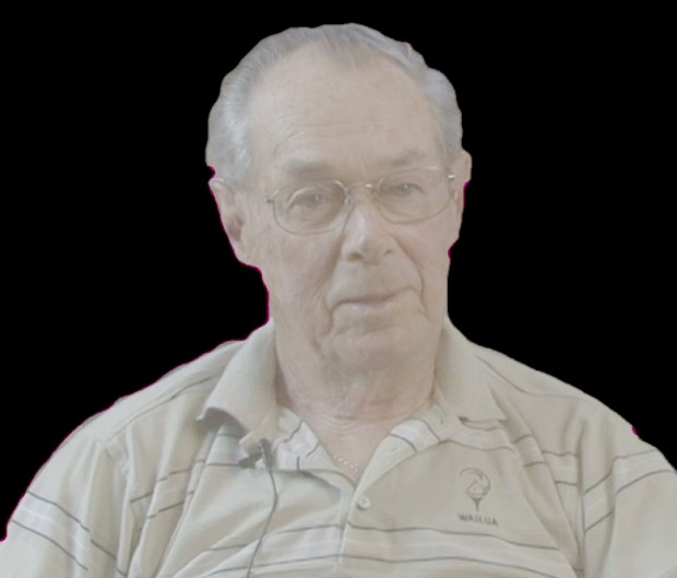 A colour picture of an older gentleman, Alan Bremner, with wire rimmed glasses, thinning gray hair and wearing a golf shirt. Mr. Bremner worked for Hawboldt’s until he retired. He was responsible for ensuring that Forman Hawboldt’s legacy wasn’t forgotten.