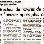 Article from Le Soleil Newspaper on Mr. Lachance’s 45 Years of Experience