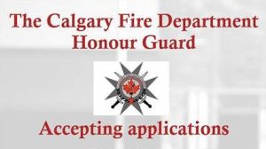 Une affiche de recrutement de la garde d’honneur du service d’incendie de Calgary
