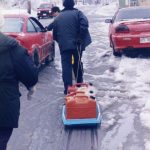 Go buy gasoline…by walking!