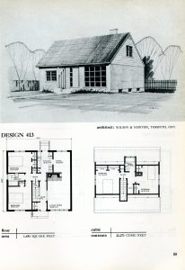 Black and white 2 story house plan. Design number 413