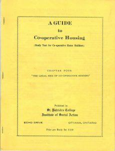 Cover of a study guide to Co-Operative housing chapter four. Bright yellow colour