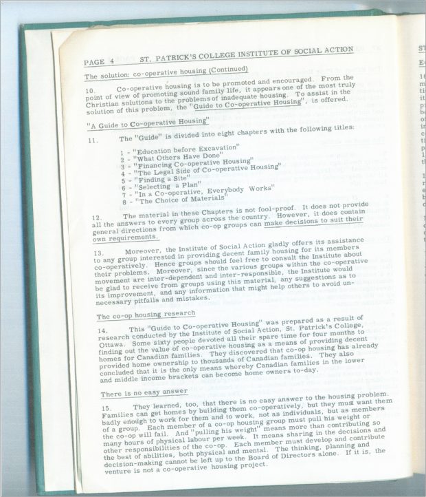 internal page of a book St. Patrick's College Institute of Social Action - Page 4 A guide to Co-operative housing