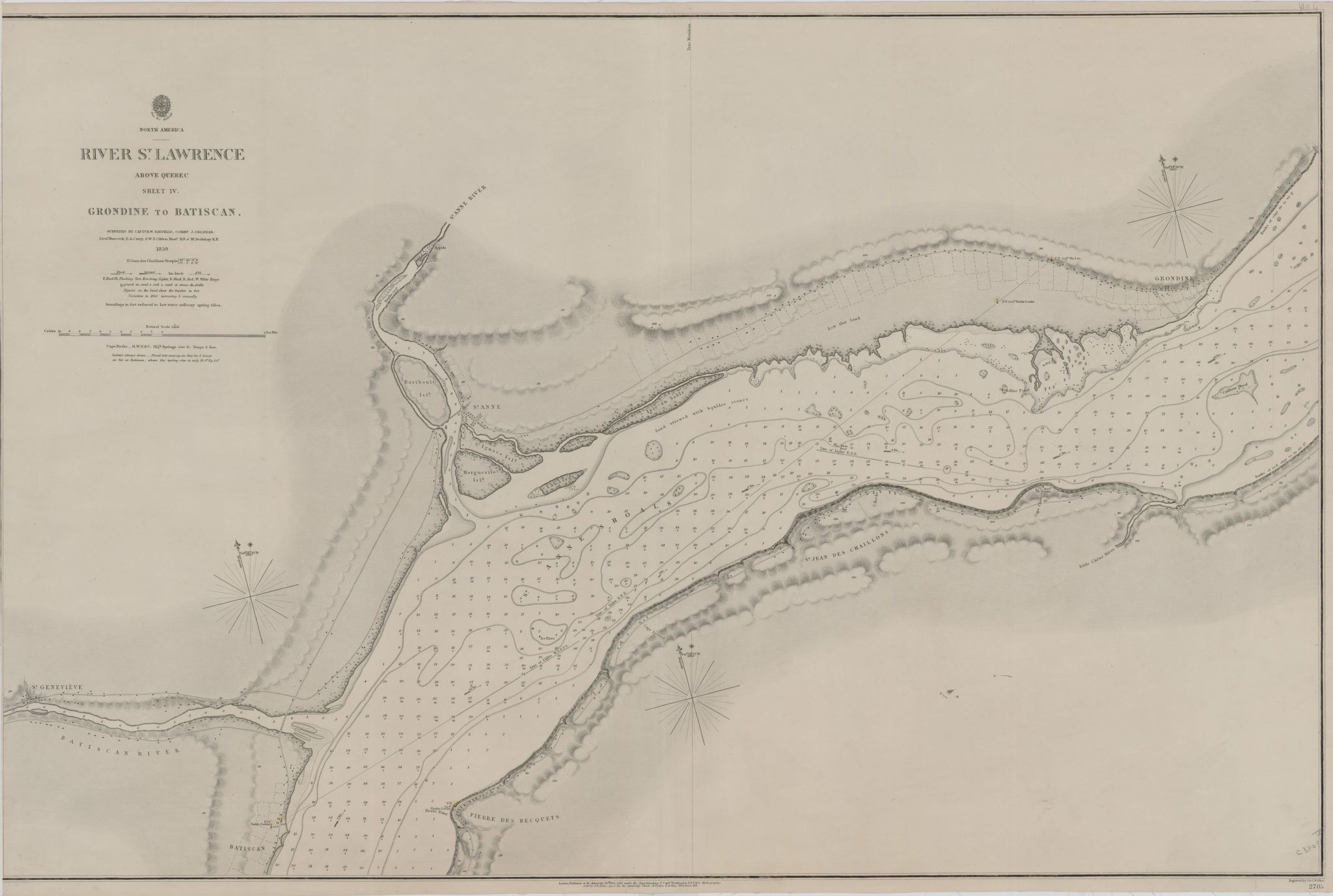 Map of the river from Grondines to Bastican, 1859 | Grondines, a Land ...