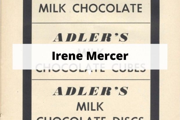 A black and white print advertisement for Adler’s Chocolate.