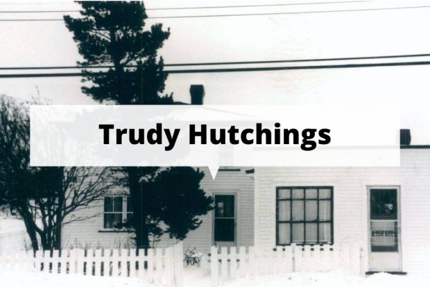 A black and white photograph of two buildings.