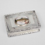 Decorative Silver Box with a Salmon on the Lid