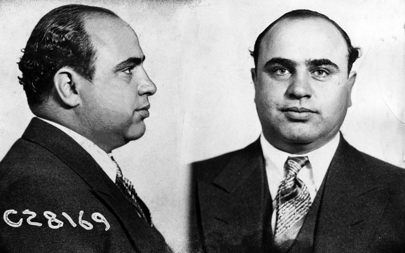 Police mugshots of Al Capone.