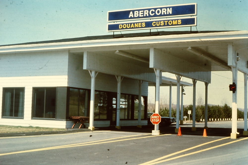 More modern in design, the building housing Canada Customs at Abercorn is equally efficient serving travellers entering Canada or going to the U.S.