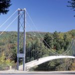 Suspension Bridge of the Park of the Coaticook Gorge