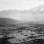 Aerial View of East Agassiz during the 1948 Flood