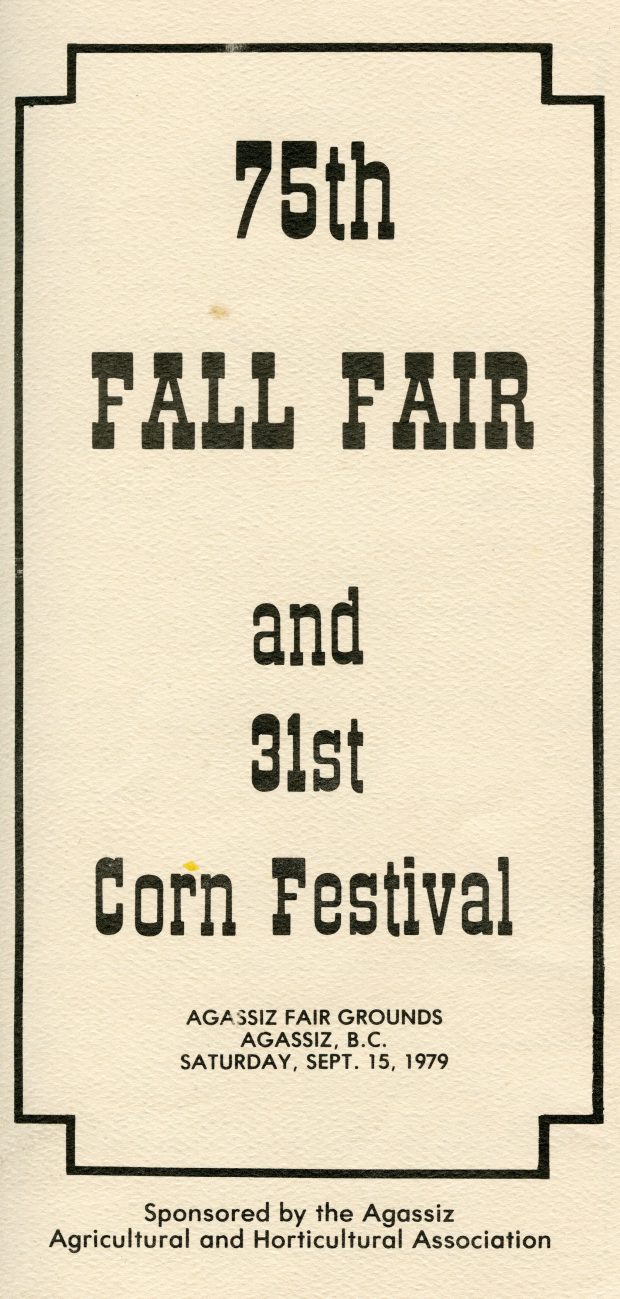 Colour image of the 75th Fall Fair and Corn Festival program, 1979.