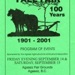 2001 Agassiz Fall Fair Program of Events
