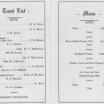 Segis May Echo Banquet Toasts and Menu