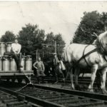 Loaded Milk Cart at the Agassiz CPR Station