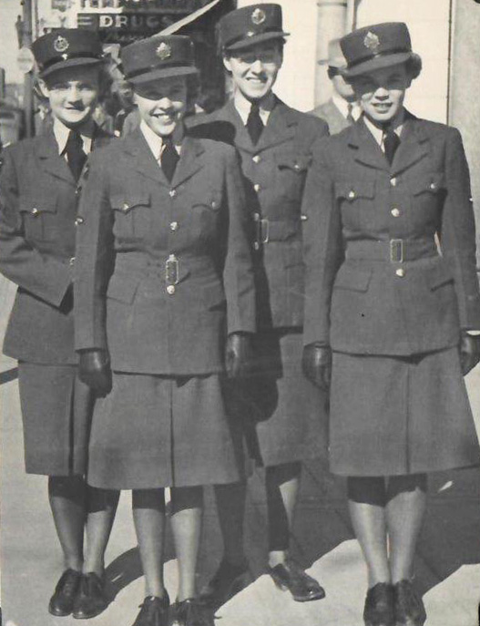 Four women in military uniforms