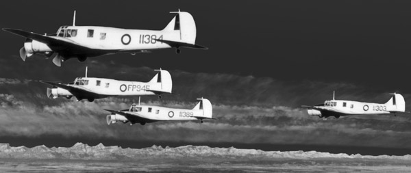 four planes flying with mountains background