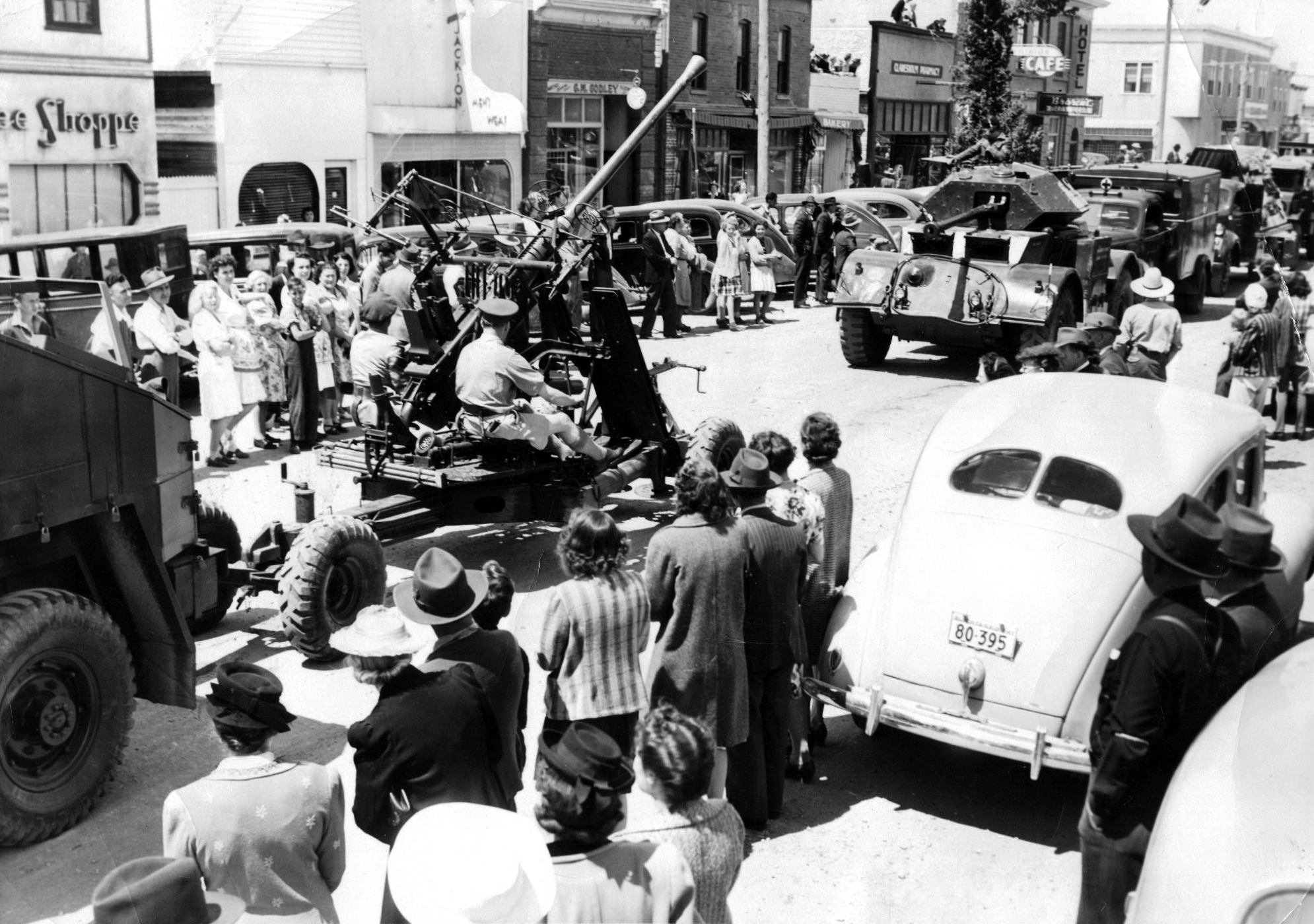 1942 Military parade in Claresholm AB 1942