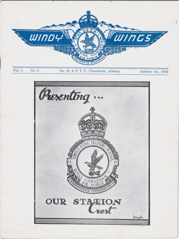 Magazine cover with two logos