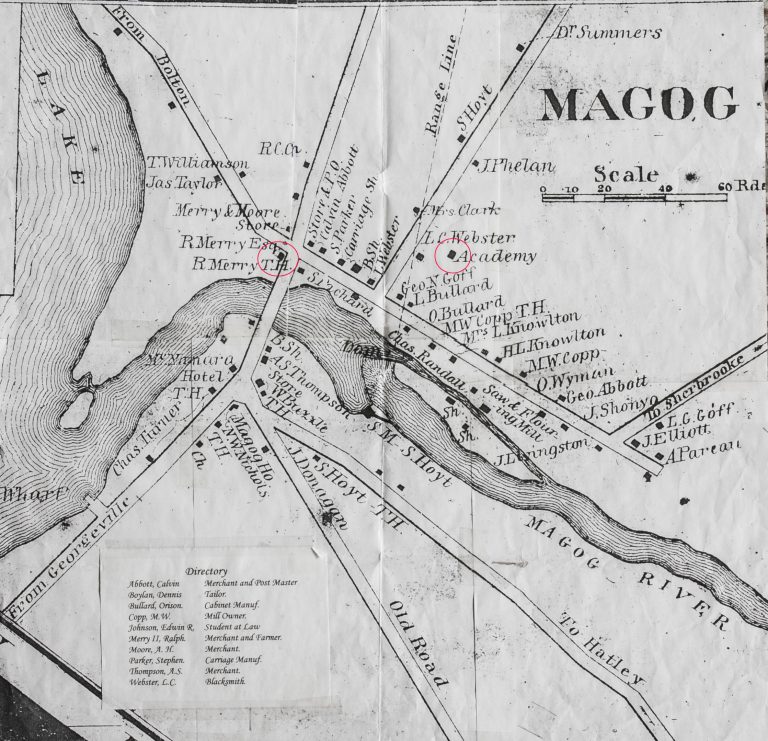 Magog circa 1863 The History of Education in Magog, Québec From the Pioneers to the Quiet