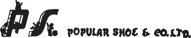 In the « Popular Shoe & Co. Ltd » logo, the letters « P » and « S » are transformed into children’s play structures. We can in fact see 5 children playing on the letters. We see a ladder on the letter “P” and a slide on the letter “S”.