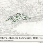 1898-1936 Map of St. John’s Lebanese businesses and residences