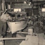 Joseph Dominic building a boat