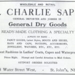 Ad for J. Charlie Sapp’s business in St. John’s