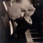 Auguste Descarries at the piano