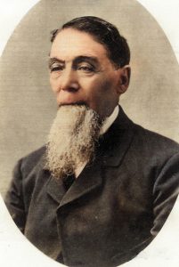 Head and shoulders of man with long beard
