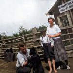 Bryson Patenaude’s family with pet bear cub