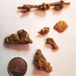 Gold nuggets from the Patenaude ranch