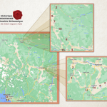 Map of ranches and sites mentioned in the exhibition