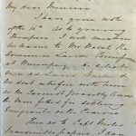 Letter From Sir John A. Macdonald to His Cousin Minnie, 1884