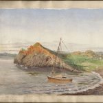 Watercolour by Lady Agnes Macdonald: “Water Lily at Anchor at Sunset”