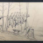Pencil Sketch, “Some of the Deer at Growler’s Camp”