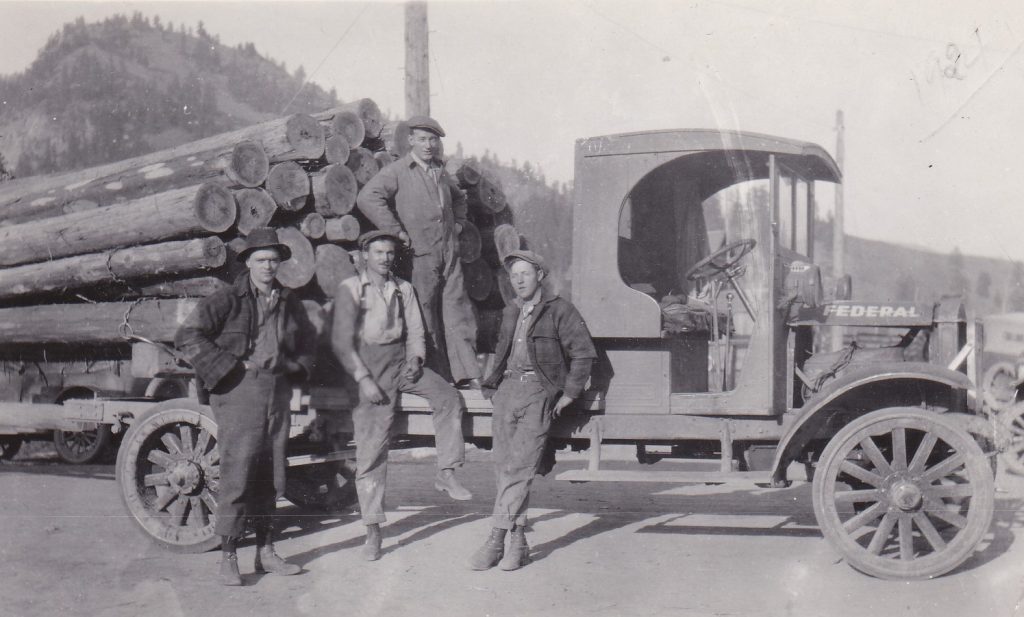 Early Logging Truck The Making of a small town a glimpse to Lumby’s