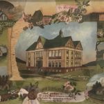 Painting by George Crawford of MCS and 7 district schools that consolidated