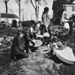 Students in the garden