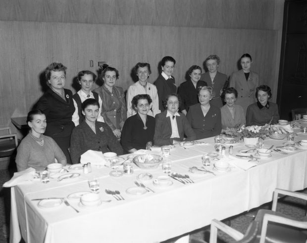 Photograph of a group of women journalists.